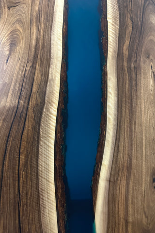 Walnut Wood River Dining Table for 8