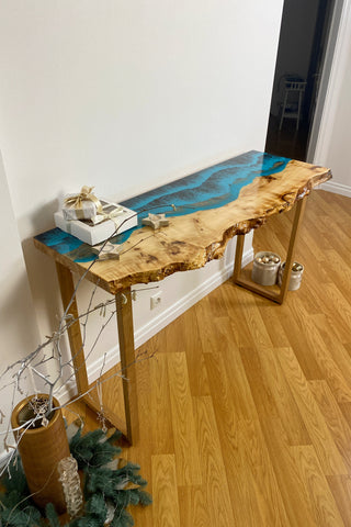 Epoxy Resin Console Table