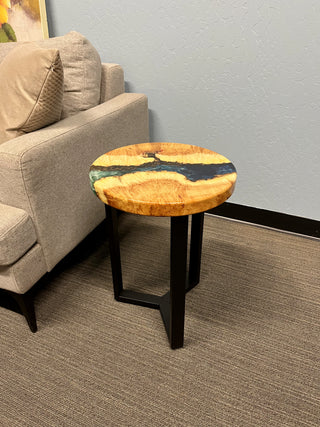 Round Epoxy River Sofa side Table