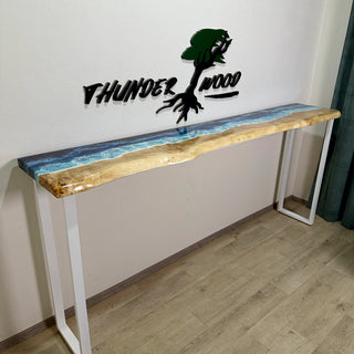 Ocean Art Epoxy Console Table