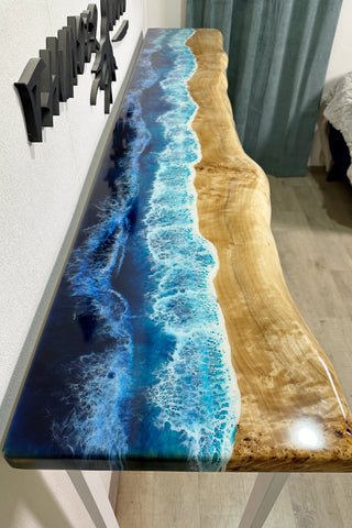 Ocean Wave Epoxy-Konsolentisch