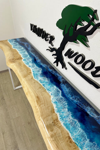 Ocean Wave Epoxy-Konsolentisch