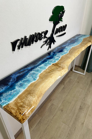 Ocean Wave Epoxy-Konsolentisch
