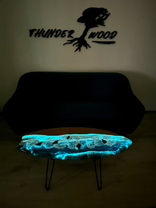 Glowing in the dark Epoxy Resin Ocean Surfboard