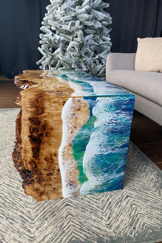 Waterfall Epoxy Ocean Resin Table