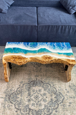 Epoxidharz-Wasserfall-Couchtisch