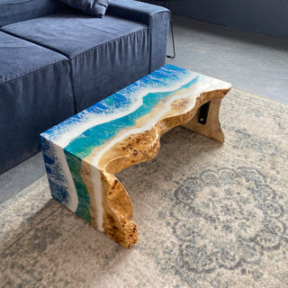 Epoxidharz-Wasserfall-Couchtisch
