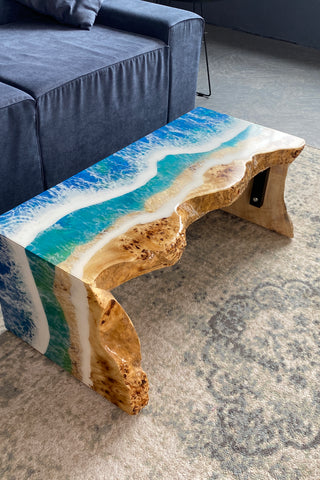 Epoxidharz-Wasserfall-Couchtisch