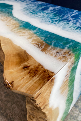 Epoxidharz-Wasserfall-Couchtisch
