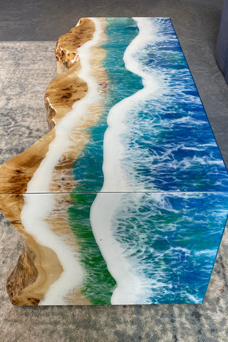 Epoxidharz-Wasserfall-Couchtisch