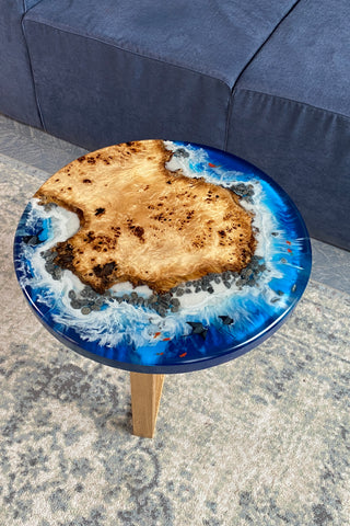 Poplar Wood and Epoxy Coffee Table