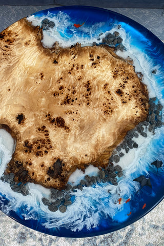 Poplar Wood and Epoxy Coffee Table