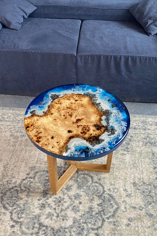 Poplar Wood and Epoxy Coffee Table