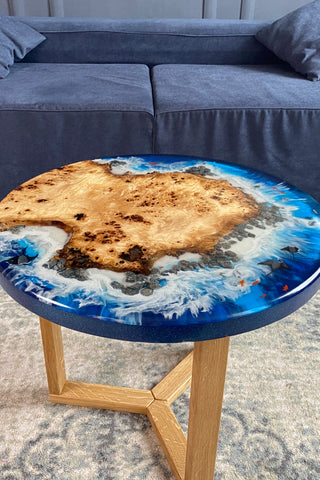 Poplar Wood and Epoxy Coffee Table