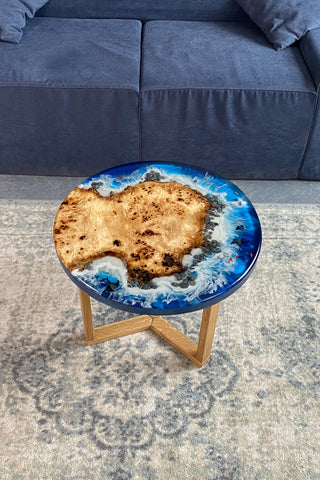 Poplar Wood and Epoxy Coffee Table