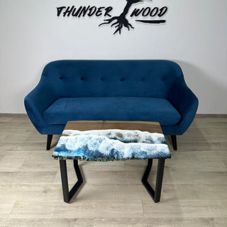 Couchtisch aus Walnuss-Ocean-Harz