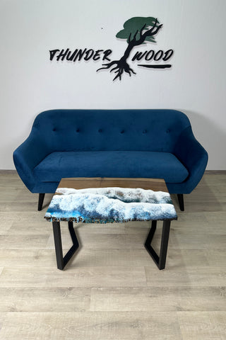 Couchtisch aus Walnuss-Ocean-Harz