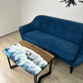 Couchtisch aus Walnuss-Ocean-Harz
