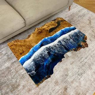 Ocean Wave Resin Couchtisch