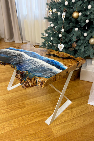 Live Edge Resin Coffee Table