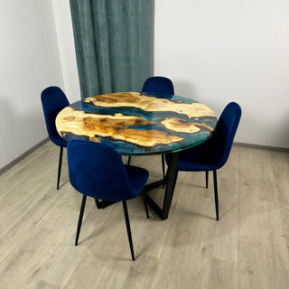 Round Maple River Table for Dining Room