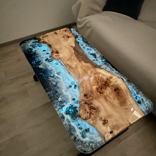 Glowing Ocean Epoxy Resin Table