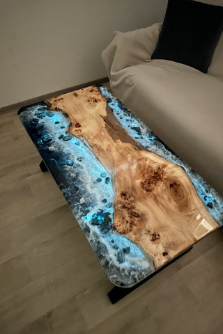 Glowing Ocean Epoxy Resin Table