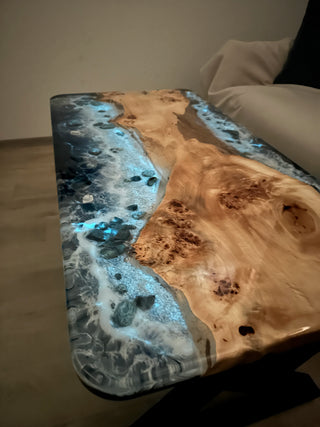 Glowing Ocean Epoxy Resin Table