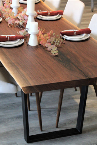 Live Edge Black Walnut Dining Table