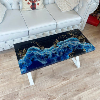 Rechteckiger Couchtisch mit Epoxidharz