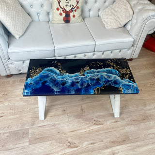 Rechteckiger Couchtisch mit Epoxidharz