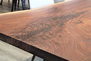 Live Edge 120" Black Walnut dining table