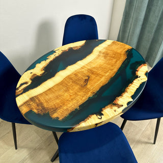 Maple Epoxy Dining Table for 4
