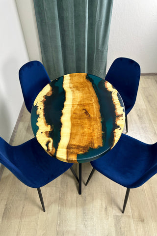 Maple Epoxy Dining Table for 4