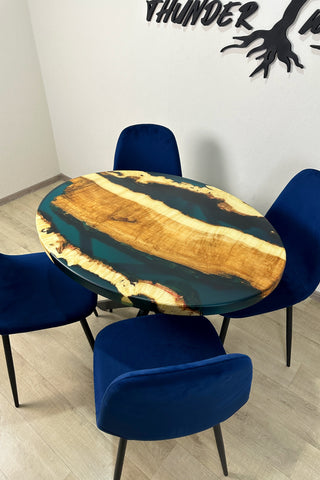 Maple Epoxy Dining Table for 4