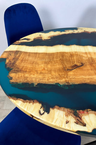 Maple Epoxy Dining Table for 4