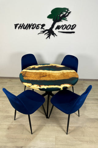 Maple Epoxy Dining Table for 4
