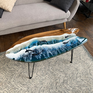 Nussbaum Epoxidharz Wasserfall Surfbrett