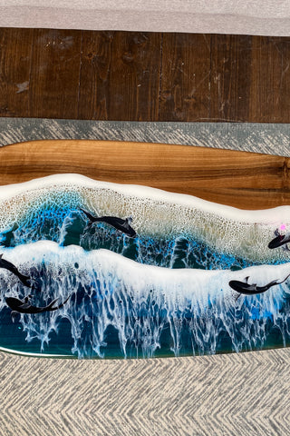 Surfboard Coffee Table with Epoxy Resin