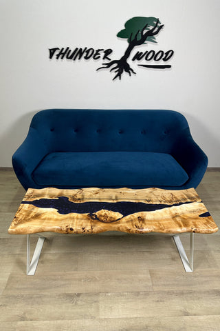 Epoxy Dark Violet Coffee Table