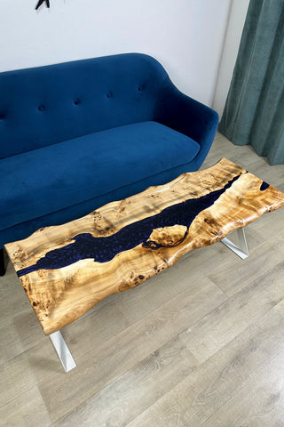 Epoxy Dark Violet Coffee Table