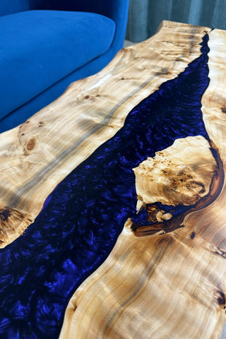 Epoxy Dark Violet Coffee Table