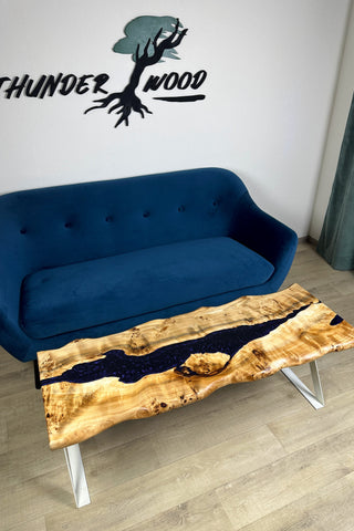 Epoxy Dark Violet Coffee Table