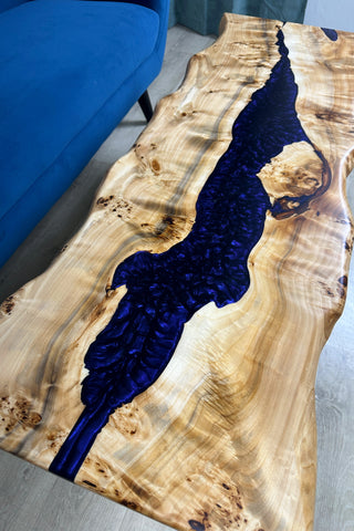 Epoxy Dark Violet Coffee Table