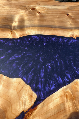 Epoxy Dark Violet Coffee Table
