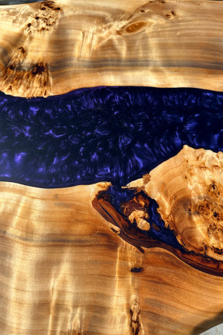 Epoxy Dark Violet Coffee Table
