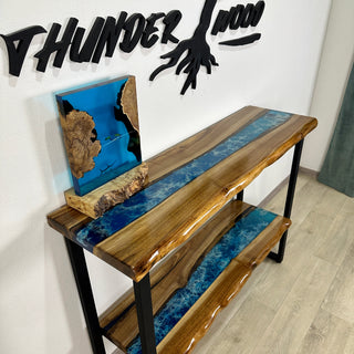 Accent Epoxy River Console Table