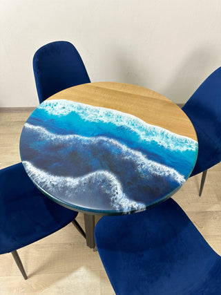 Ocean Art Round Epoxy Table