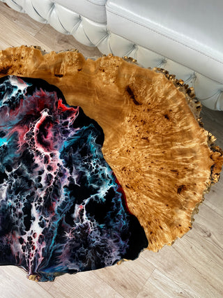 Resin Live Edge Side Table