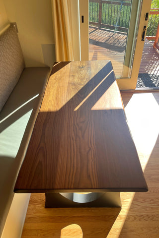 Solid Walnut Wood Dining Table for 4